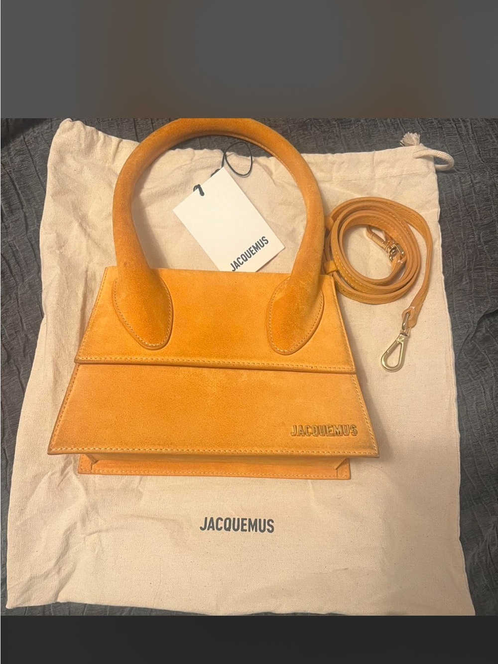 Jacquemus Orange Le Chiquito Mini Top-Handle Bag